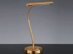 Flexible LED Schreibtischleuchte CURTIS Altmessing, 4-Stufen Dimmer