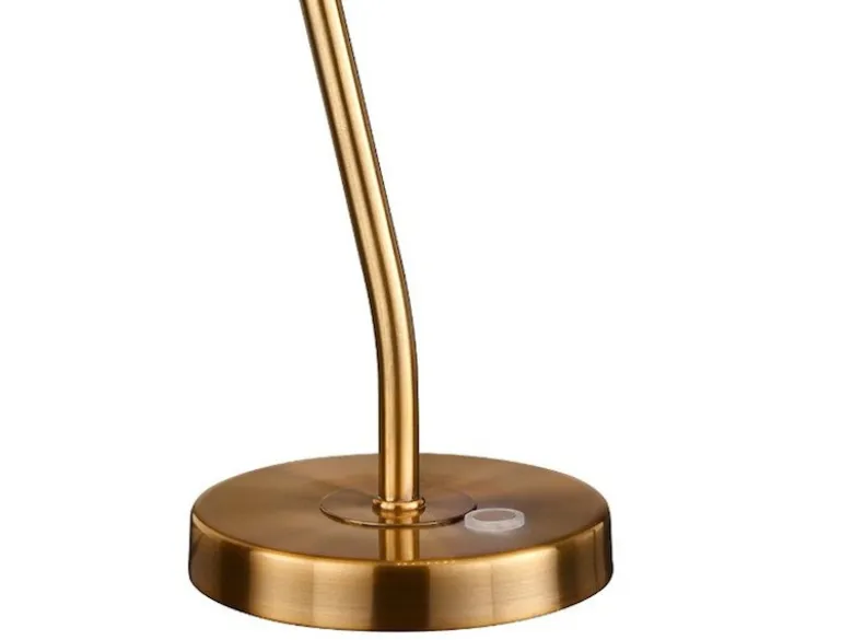 Flexible LED Schreibtischleuchte CURTIS Altmessing, 4-Stufen Dimmer