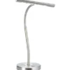 Flexible LED Schreibtischleuchte CURTIS Silber matt, 4-Stufen Dimmer