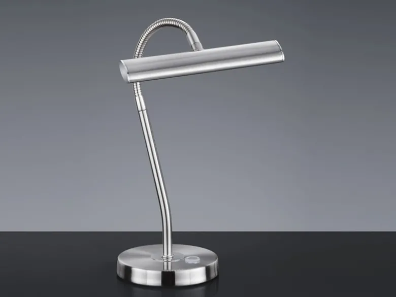 Flexible LED Schreibtischleuchte CURTIS Silber matt, 4-Stufen Dimmer
