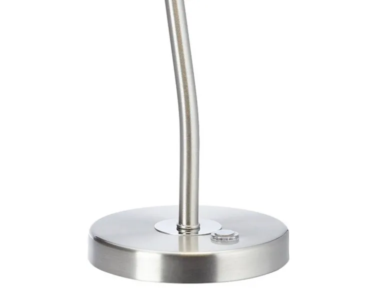 Flexible LED Schreibtischleuchte CURTIS Silber matt, 4-Stufen Dimmer