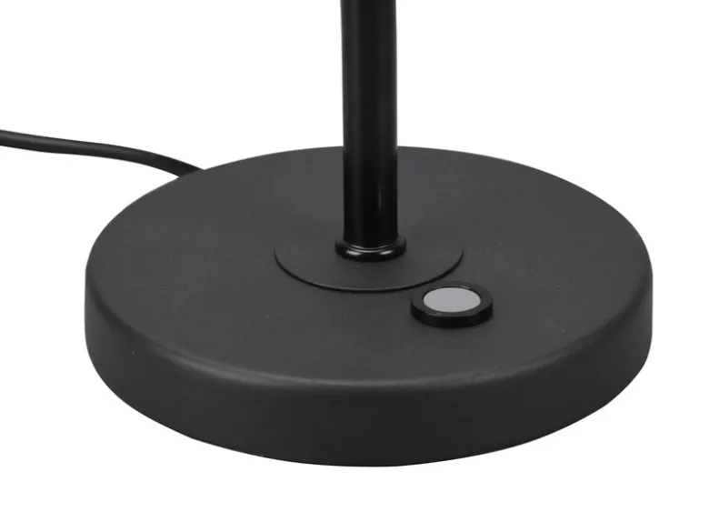Flexible LED Schreibtischleuchte CURTIS Schwarz matt, 4-Stufen Dimmer