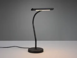 Flexible LED Schreibtischleuchte CURTIS Schwarz matt, 4-Stufen Dimmer