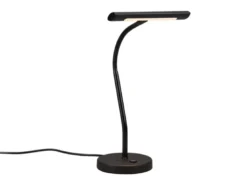 Flexible LED Schreibtischleuchte CURTIS Schwarz matt, 4-Stufen Dimmer