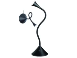 Flexible LED Schreibtischleuchten 2er SET in Schwarz, auch Wandmontage möglich
