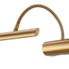 Flexible LED Wandleuchte / Bilderleuchte CURTIS Altmessing, Drehdimmer