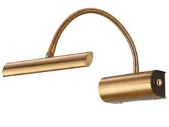 Flexible LED Wandleuchte / Bilderleuchte CURTIS Altmessing, Drehdimmer