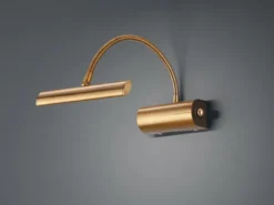 Flexible LED Wandleuchte / Bilderleuchte CURTIS Altmessing, Drehdimmer