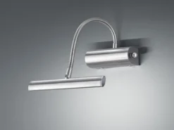Flexible LED Wandleuchte / Bilderleuchte CURTIS Silber matt, Drehdimmer