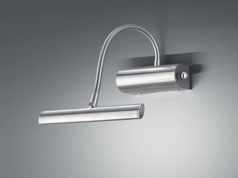 Flexible LED Wandleuchte / Bilderleuchte CURTIS Silber matt, Drehdimmer