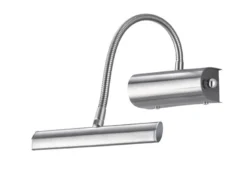 Flexible LED Wandleuchte / Bilderleuchte CURTIS Silber matt, Drehdimmer