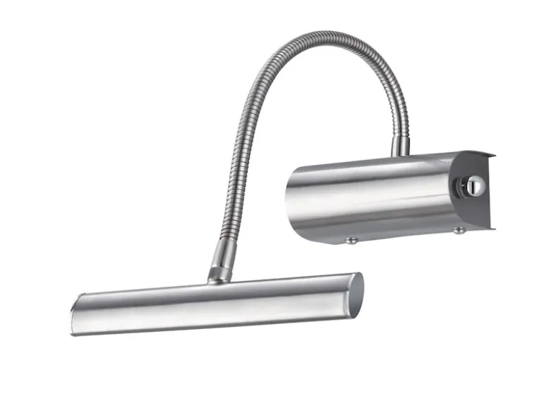 Flexible LED Wandleuchte / Bilderleuchte CURTIS Silber matt, Drehdimmer