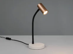Flexible Schreibtischlampe TARYN Coffee / Grau, Höhe 28cm