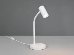 Flexible Schreibtischlampe TARYN Weiß, Höhe 28cm