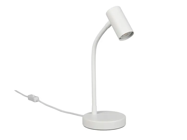 Flexible Schreibtischlampe TARYN Weiß, Höhe 28cm