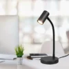 Flexible Schreibtischlampe TARYN Schwarz, Höhe 28cm
