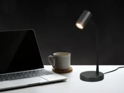 Flexible Schreibtischlampe TARYN Schwarz, Höhe 28cm