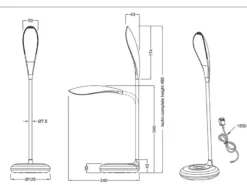 Flex Schreibtischleuchte KRAIT Weiß dimmbar USB Anschluß + RGB Farbwechsler