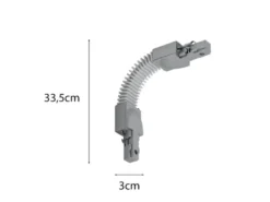 Flex-Verbinder Grau für 2-Phasen Schienensystem DUOline