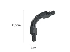 Flex-Verbinder Schwarz für 2-Phasen Schienensystem DUOline