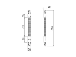 Flex-Verbinder Weiß für 2-Phasen Schienensystem DUOline