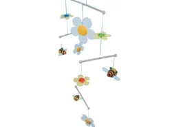 Fröhliches Mobile aus Holz, Blumen & Bienen, Made in Germany, Mobile SUM-SUM