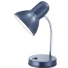 Funktionale Schreibtischlampe / Tischleuchte BASIC in Blau, Flexrohr