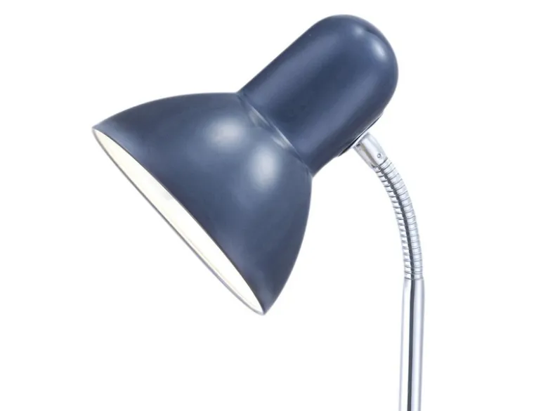 Funktionale Schreibtischlampe / Tischleuchte BASIC in Blau, Flexrohr
