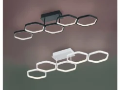 Futuristische Ring LED Deckenleuchte VIGO Anthrazit dimmbar, Länge 90cm