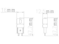 G9 LED 2Stk. Stiftsockel - 2,5 Watt, 210 Lumen, warmweiß - nicht dimmbar