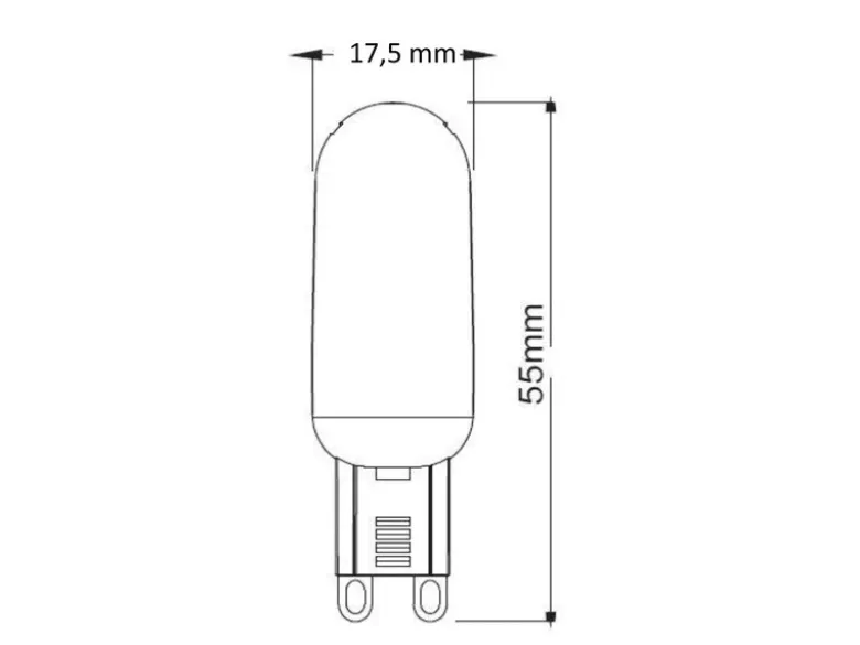 G9 LED 2Stk. Stiftsockel - 3 Watt, 300 Lumen, warmweiß - 3 Stufen Dimmer