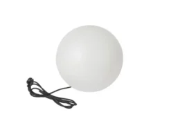 Garten Kugelleuchte mit Erdspieß, 3m Kabel IP65 & smarter LED, Ø38cm