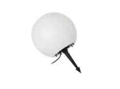 Garten Kugelleuchte mit Erdspieß, 3m Kabel IP65 & smarter LED, Ø38cm