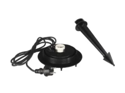 Gartenleuchte Würfel mit Erdspieß & 3m Kabel, IP65 - 30x30cm