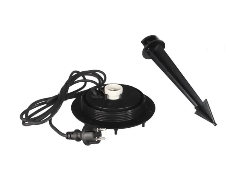 Gartenleuchte Würfel mit Erdspieß & 3m Kabel, IP65 - 30x30cm