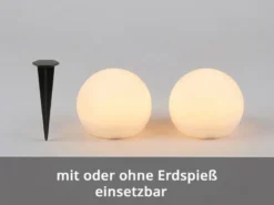 Garten Solarkugel MELO mit Fernbedienung dimmbar & Farbwechsel Ø 20cm