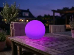 Garten Solarkugel MELO mit Fernbedienung dimmbar & Farbwechsel Ø 20cm