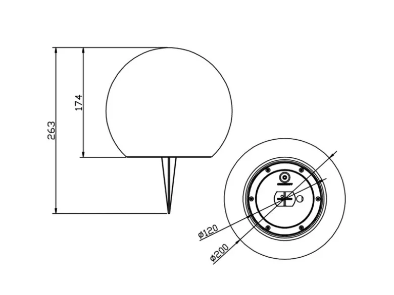 Garten Solarkugel MELO mit Fernbedienung dimmbar & Farbwechsel Ø 20cm