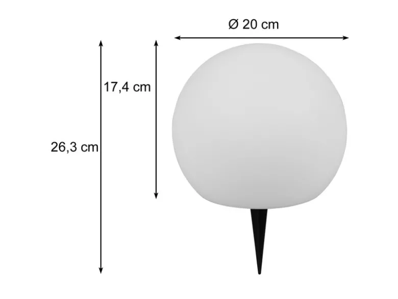Garten Solarkugel MELO mit Fernbedienung dimmbar & Farbwechsel Ø 20cm