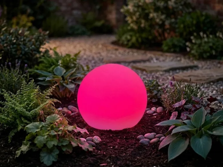 Garten Solarkugel MELO mit Fernbedienung dimmbar & Farbwechsel Ø 20cm