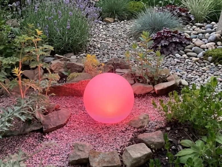 Garten Solarkugel MELO mit Fernbedienung dimmbar & Farbwechsel Ø 20cm