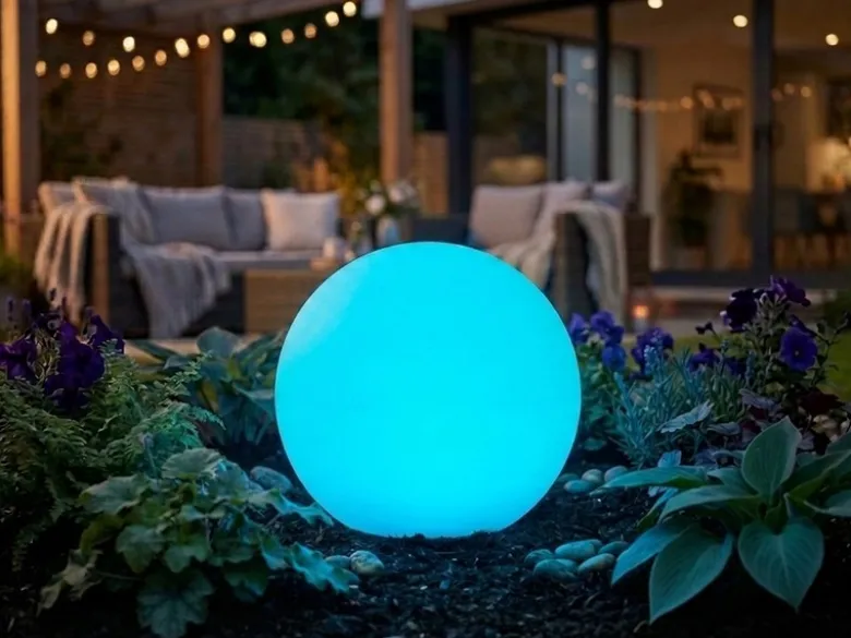 Garten Solarkugel MELO mit Fernbedienung dimmbar & Farbwechsel Ø 30cm