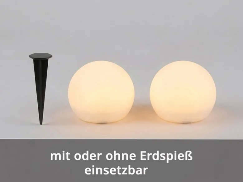 Garten Solarkugel MELO mit Fernbedienung dimmbar & Farbwechsel Ø 30cm