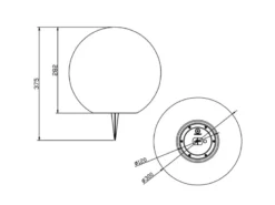 Garten Solarkugel MELO mit Fernbedienung dimmbar & Farbwechsel Ø 30cm