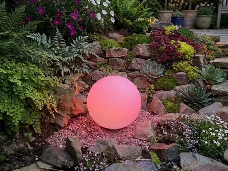 Garten Solarkugel MELO mit Fernbedienung dimmbar & Farbwechsel Ø 30cm