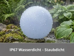 Garten Solarkugel MELO mit Fernbedienung dimmbar & Farbwechsel Ø 30cm