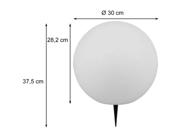 Garten Solarkugel MELO mit Fernbedienung dimmbar & Farbwechsel Ø 30cm
