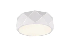 Geometrische LED Deckenleuchte mit Lasercut Muster Weiß, Ø 40cm