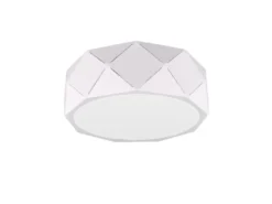 Geometrische LED Deckenleuchte mit Lasercut Muster Weiß, Ø 40cm