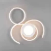Geschwungene LED Deckenleuchte JIVE mit Fernbedienung Weiß, Breite 50cm
